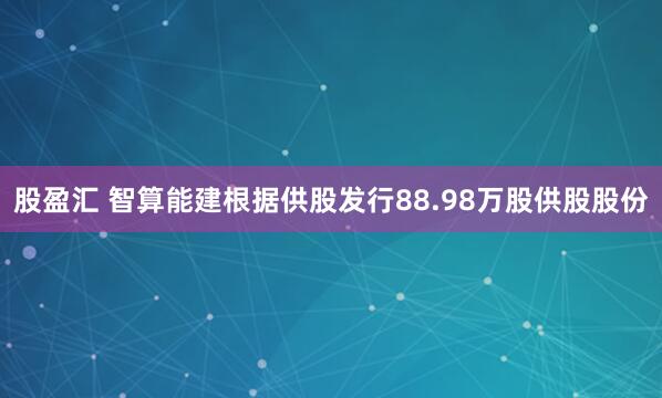 股盈汇 智算能建根据供股发行88.98万股供股股份