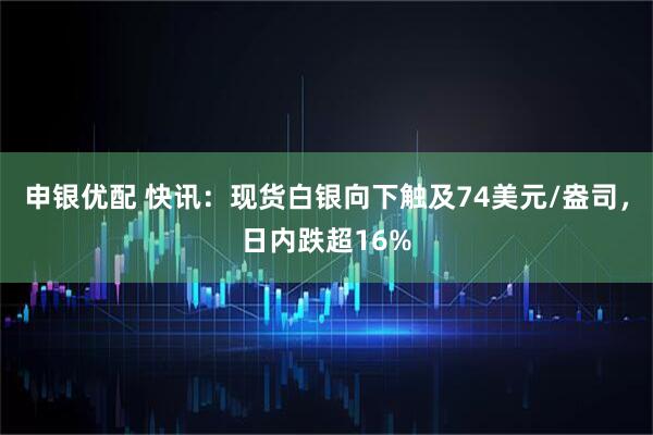 申银优配 快讯：现货白银向下触及74美元/盎司，日内跌超16%